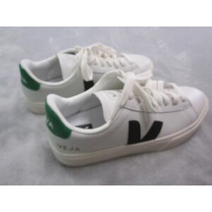 Veja Campo Shoes Mens Size 7 White Black Green Leather T2 Sneaker Athletic
